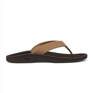 NEW OLUKAI women's ohana beach sandals in almond / dark java